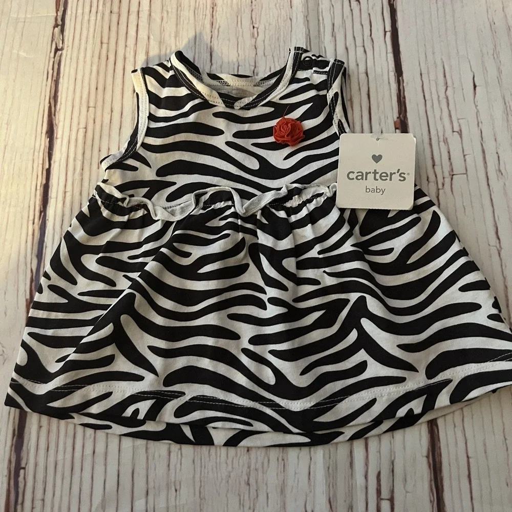 Lot/5‎ Baby Girls Clothing Size 3-6 Months (2) Hats (1) Swimsuit (2) Sun Dresses